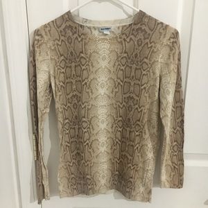 Old Navy Snakeskin long sleeve sweater